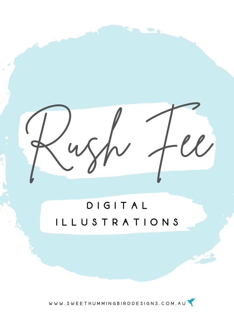 Rush Fee Digital Illustrations