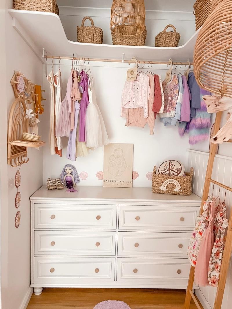 pink dresser for girls Wooden Dresser, Simulation pink finish and feminine details like ribbon scrollwork and crystal drawer pulls Zohar Pink Dresser